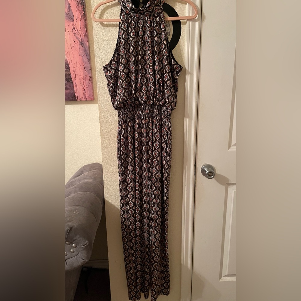 Enfocus Studio Womens Geometric Patterned Jumpsuit size 14 pre-owned